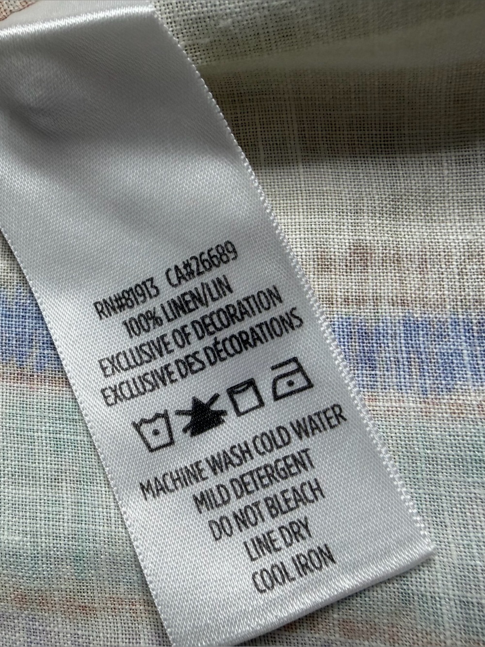 Robert Graham Linen Button-Up Shirt Large Multicolor Striped Short Sleeve miami - Picture 11 of 12